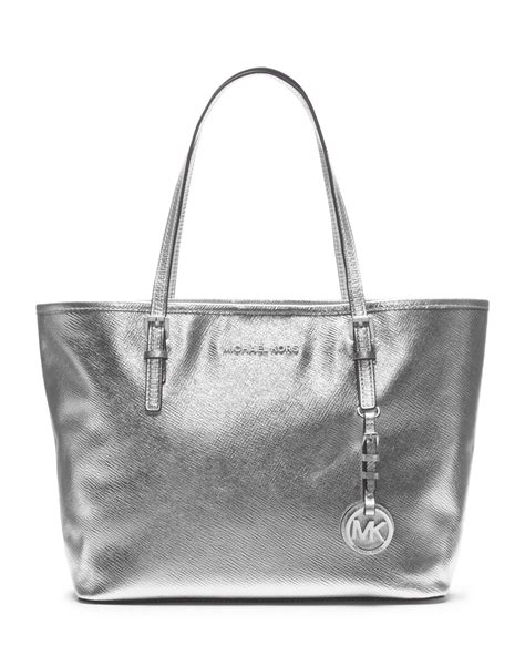 michael kors reversible gold and silver tote|Michael Kors silver crossbody bag.